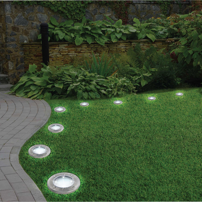 Swivel Disk Lights - Set de 4 luces solares LED orientables