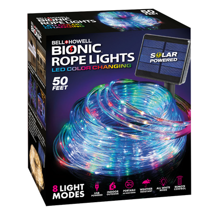 Bionic Rope Lights - Cuerda de luces LED solar e impermeable