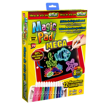 Magic Pad Mega - Tableta de dibujo luminoso para creatividad sin límites