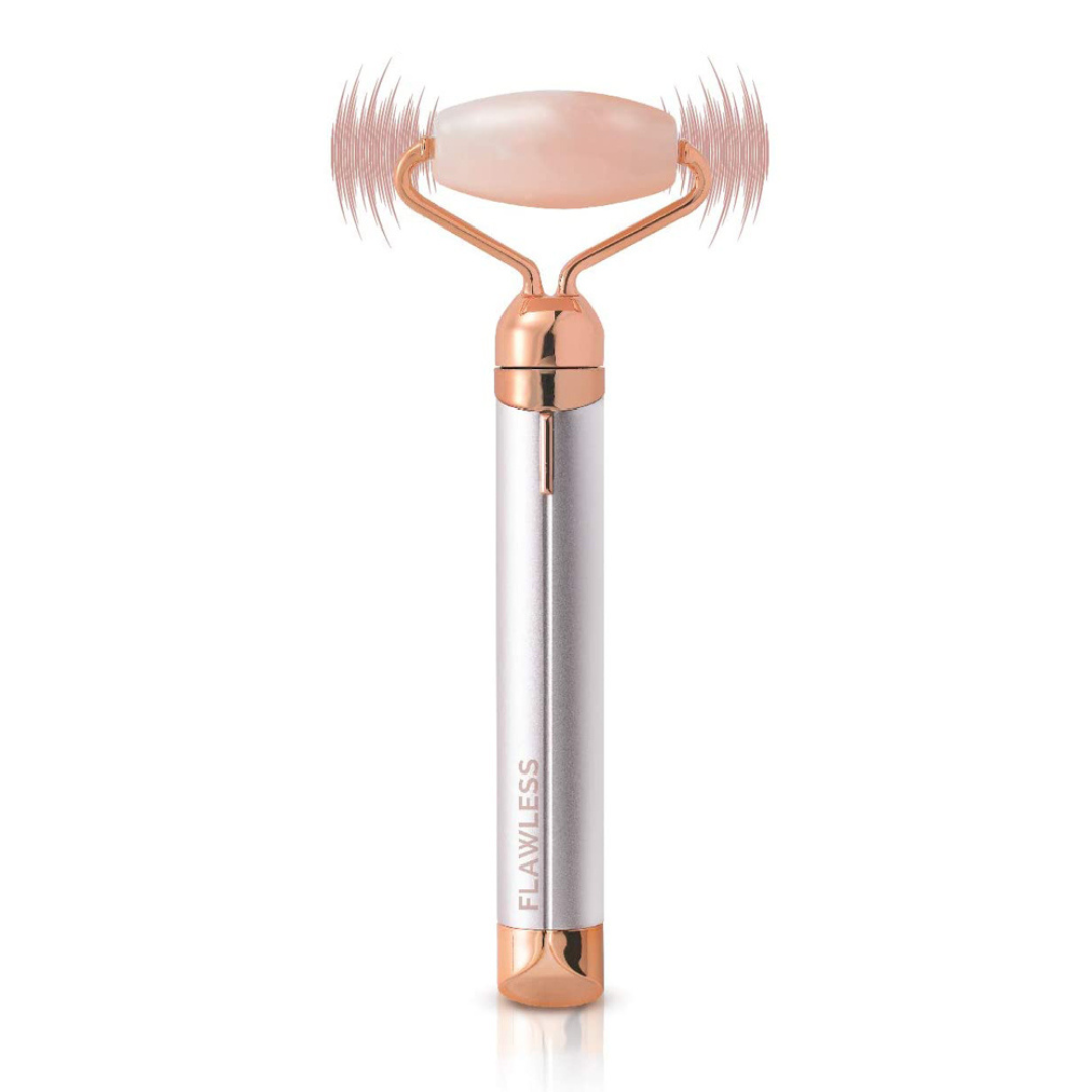 Flawless Contour – Rolo facial de Quartzo Rosa com microvibração
