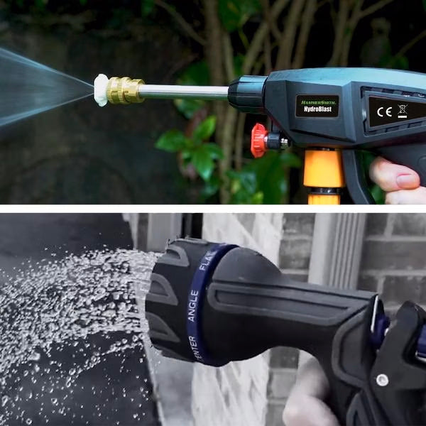 HydroBlast Pistola de Agua a Presión Inalámbrica 21V – Limpieza sin Límites