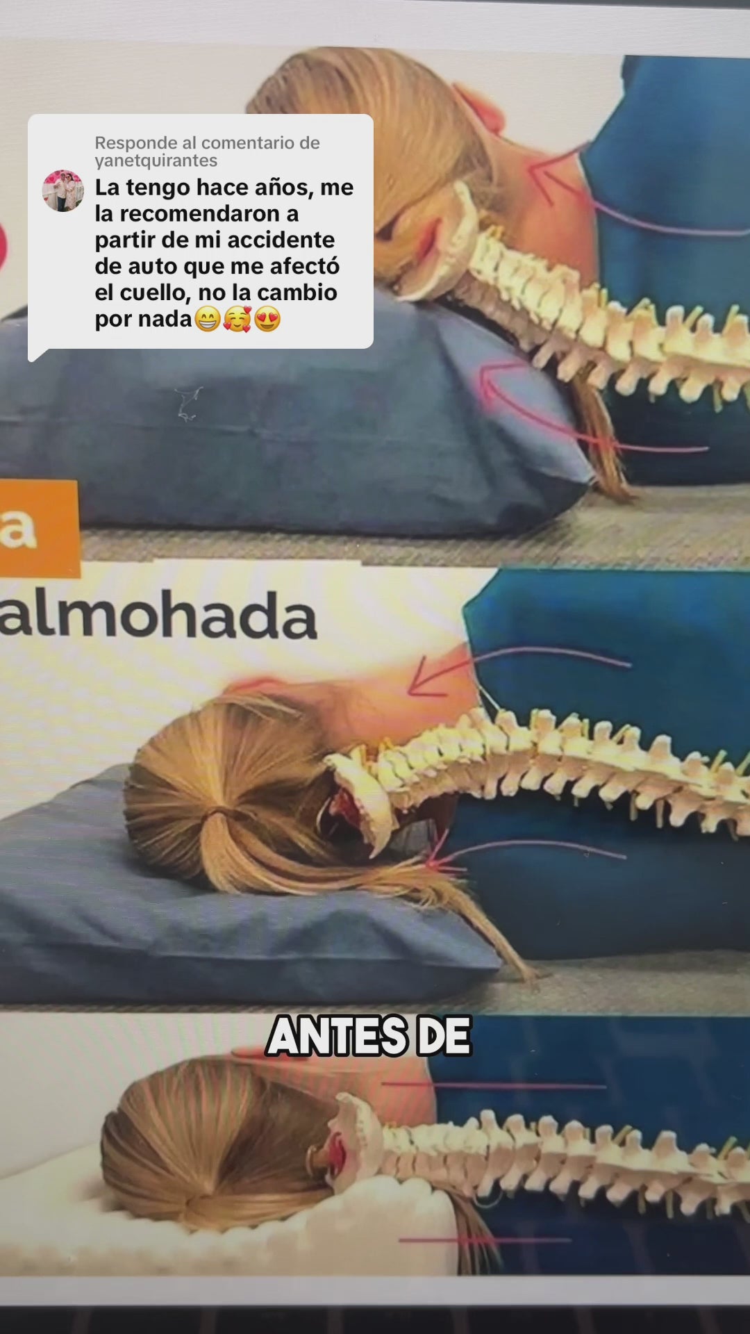 Side Sleeper Pro - Almohada Ergonómica de Espuma Memory Foam